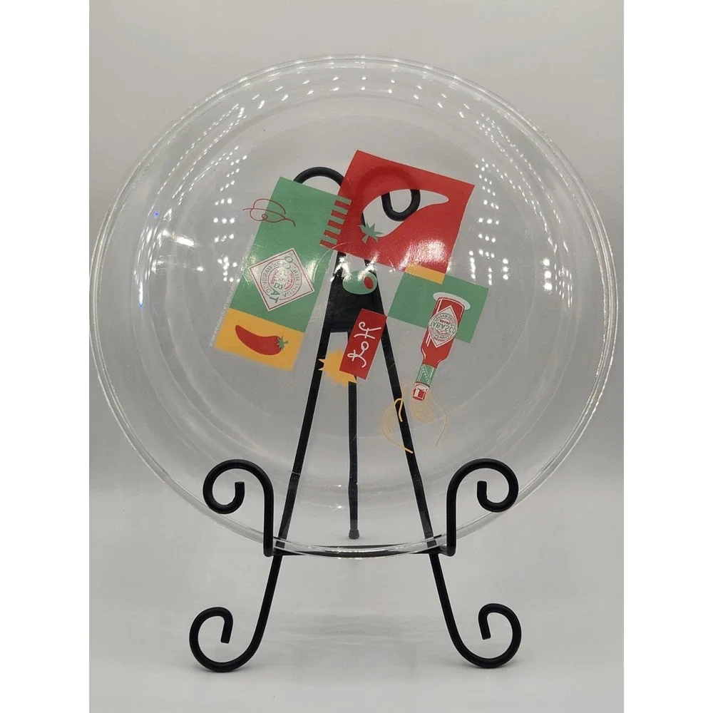 2000‎ Tabasco McIlhenny Company Glass Advertisement Serving Platter 12